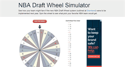 Desktop Screenshot of nbadraftwheel.com